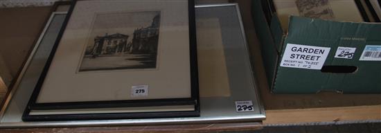 Mixed lot of etchings